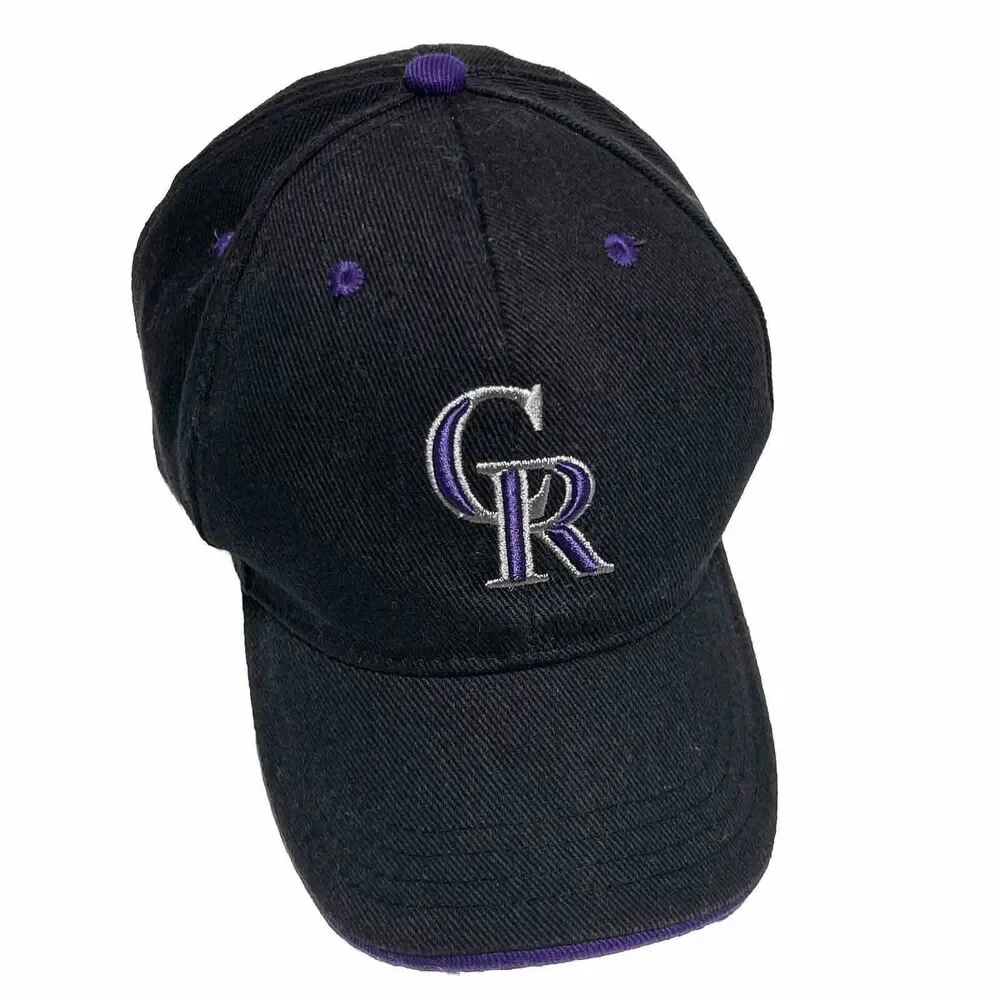 Colorado Rockies MLB Youth Kids Hat Adjustable Ball Cap Baseball Black/Purple